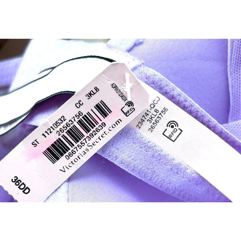 New Victorias Secret VS Womens Lined Demi Light Purple Lace Underwire Bra 36DD - Picture 10 of 10